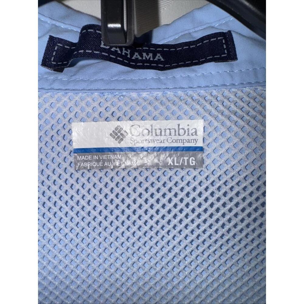 Columbia  Blue PFG Bahama Fishing Shirt Vented Rear Omni-Shield  Men's XL - Picture 2 of 9